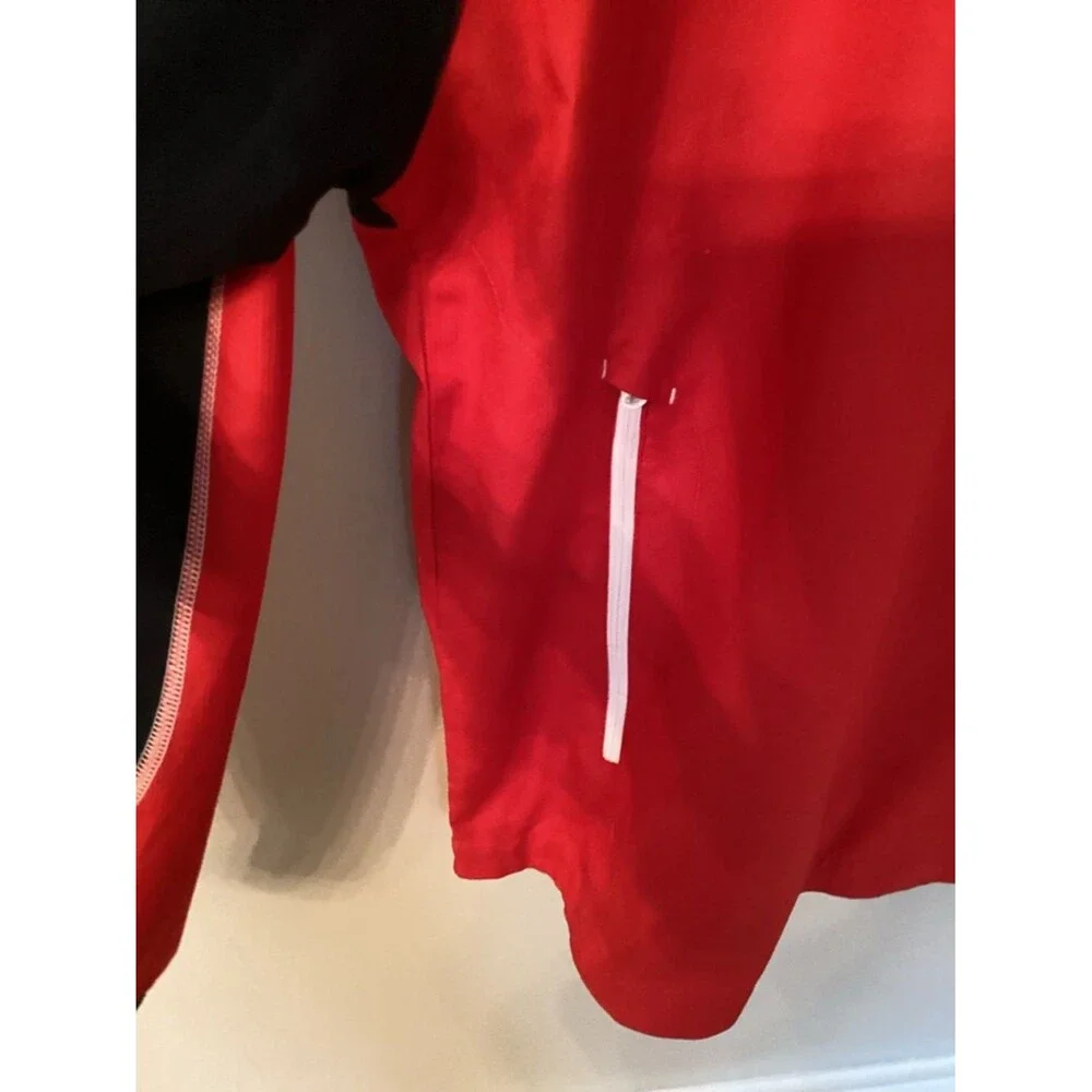 FOOTJOY MENS LARGE 1/4 ZIP JACKET WINDBREAKER RED NAVY